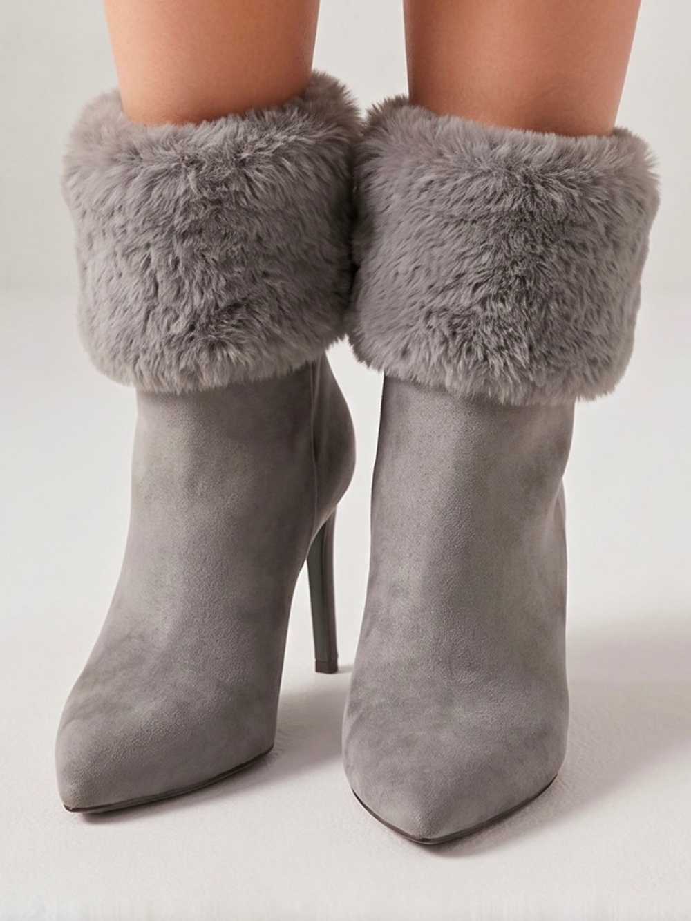 Sam Edelman TAUPE Suede Oleana Booties 3-1/2” Stiletto Heel